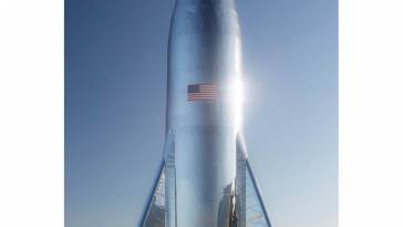 The Starship Hopper prototype at the SpaceX Boca Chica launch facility