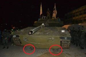 Hamas paraded yesterday a captured, rebuilt Israeli tank. FYI, tanks aren't made of wood and don't run on wheels.