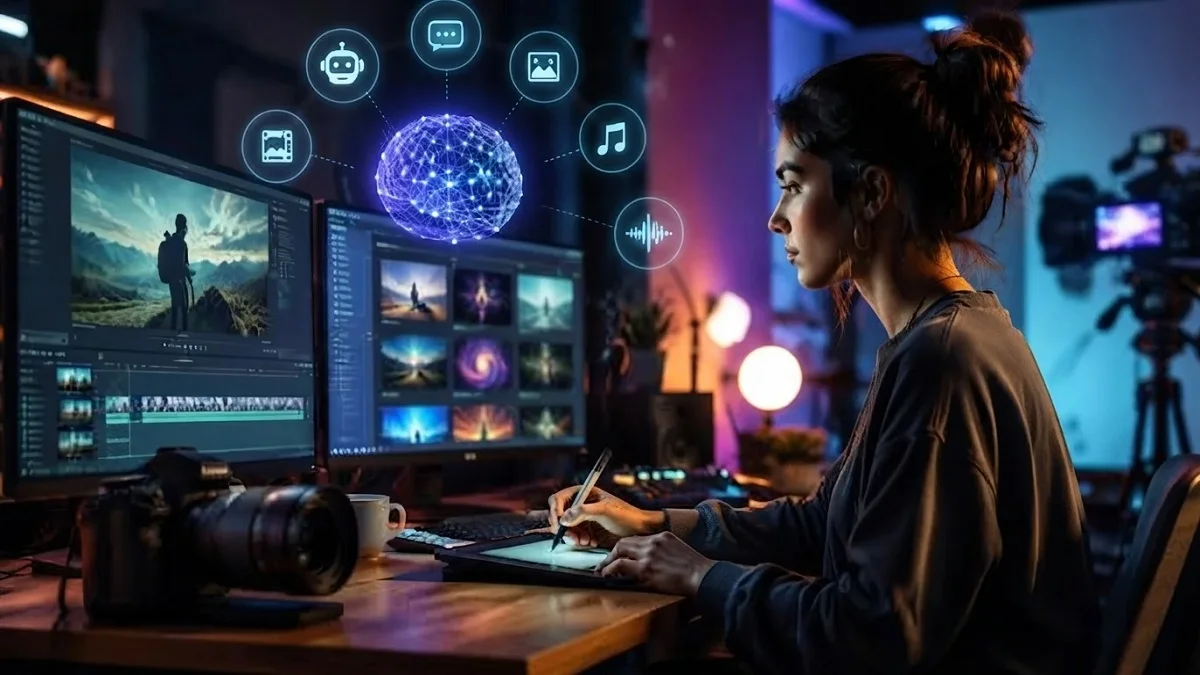 AI visual content creation helping creators turn ideas into images and designs