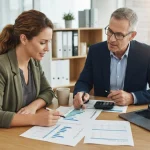 Growth navigate funding options discussed by a business owner with a financial advisor