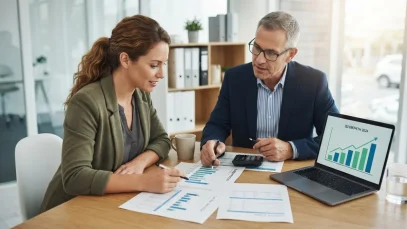 Growth navigate funding options discussed by a business owner with a financial advisor