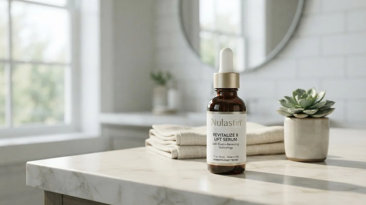 Nulastin products on a bathroom counter