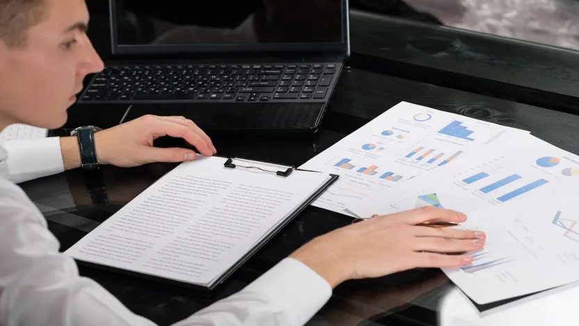 Research dossier for target company showing business research and company analysis documents