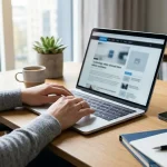 YonoPress.com overview: reader browsing the website on a laptop beside a smartphone and notebook